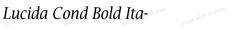 Lucida Cond Bold Ita字体转换